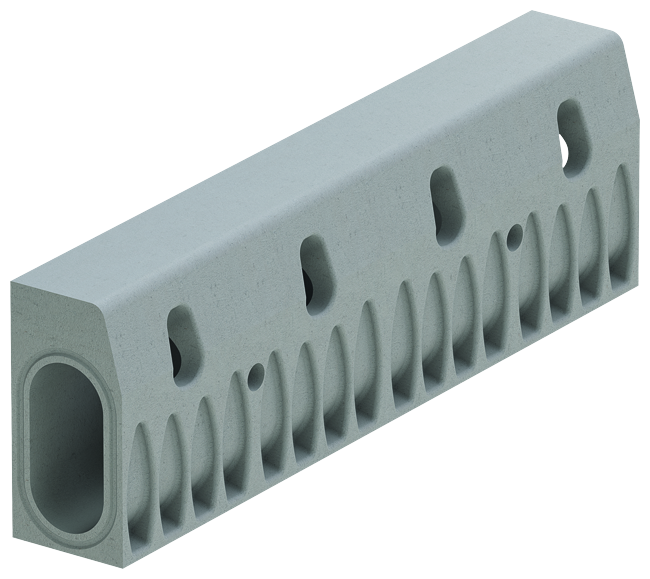 Render del canal Kerbdrain HB255 clase de carga D400 L1000