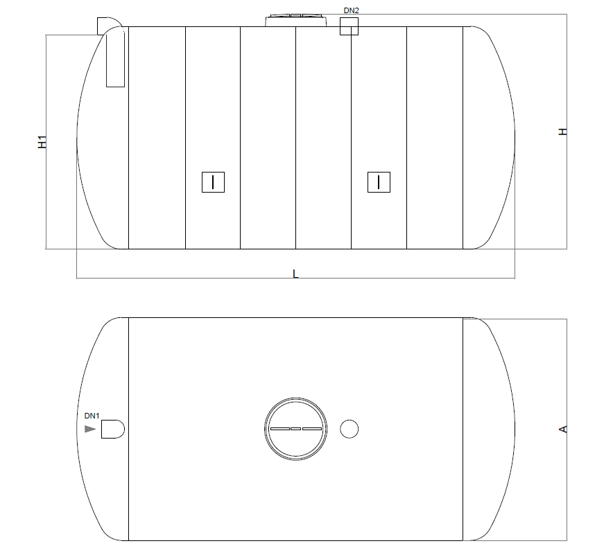 Esquema técnico genérico DAF horizontal