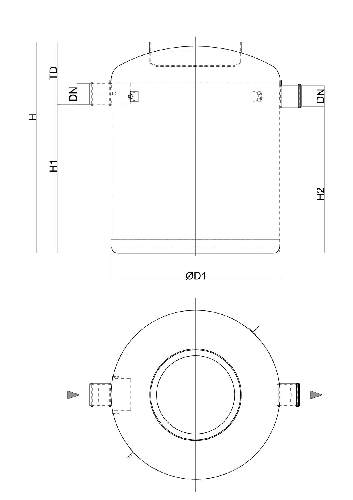 Esquema tecnico generico Decantador G Iberizado