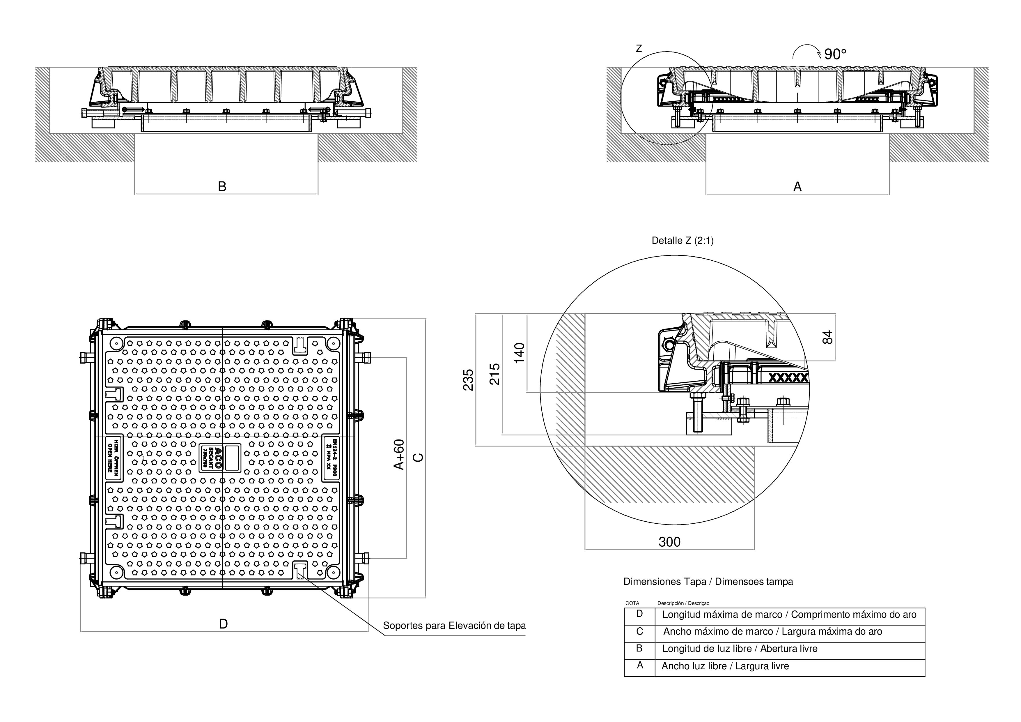 Esquema Tapa Secant Antiretorno F900 sin Fijacion