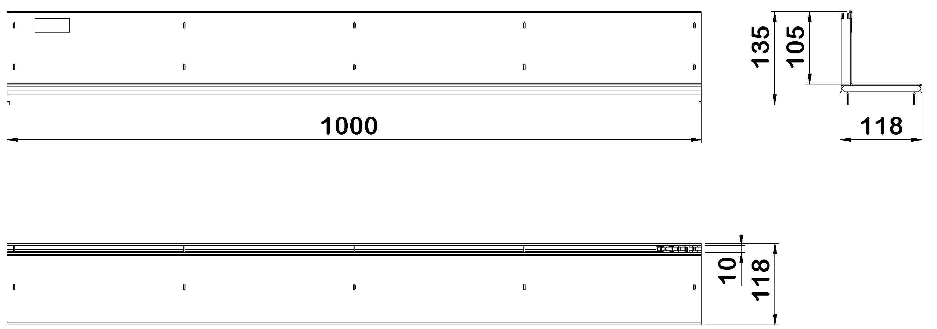 Esquema grelha brickslot L Self100 1000