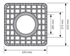 Esquema tecnico placa de acceso Stormbrixx SD